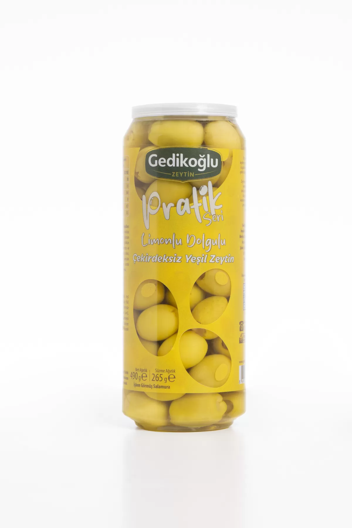 Limonlu Dolgulu Çekirdeksiz Yeşil Zeytin