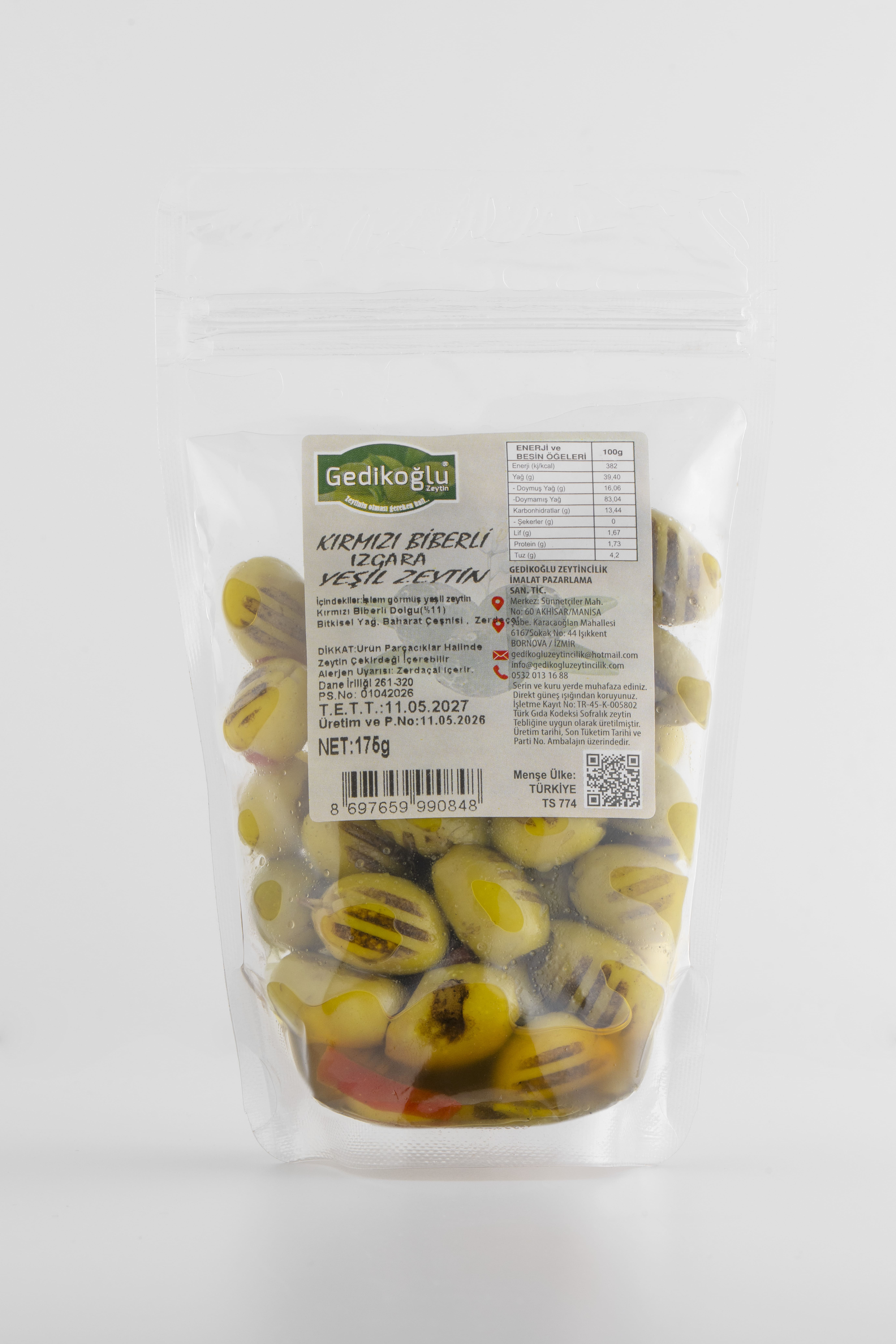 175g Izgara yeşil zeytin